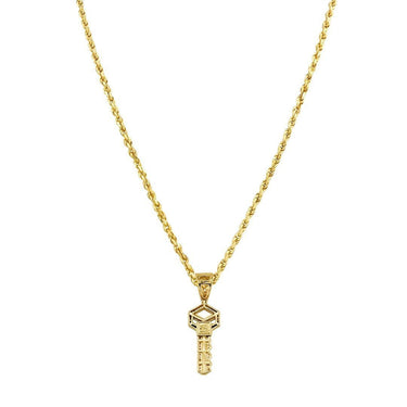 Yellow Diamond Key Pendant in 10k Yellow Gold 0.33 Ctw